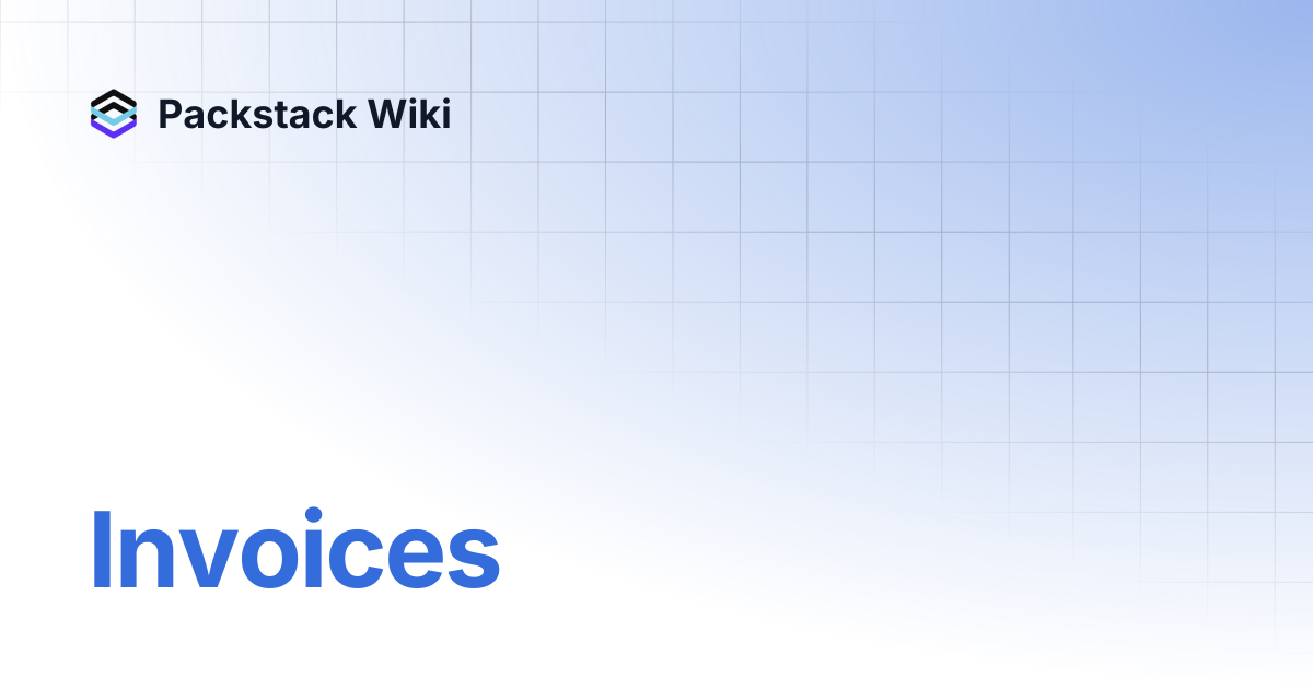 Invoices | Packstack Wiki